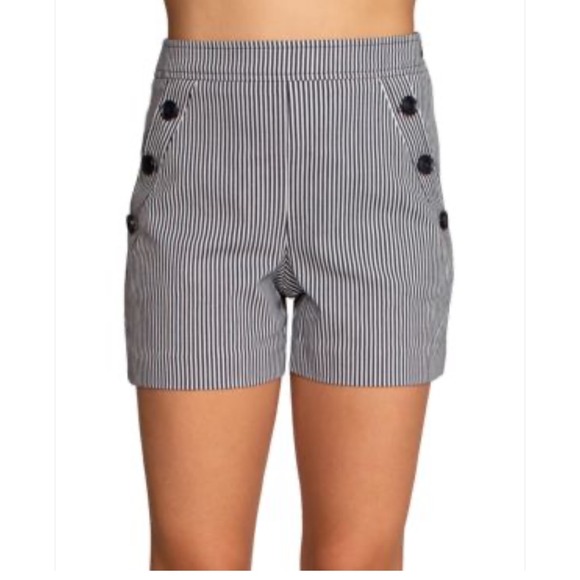 Trina Turk Pants - Trina Turk Magnifico Striped Sailor Shorts Women's High‎ Waist Button Nautical